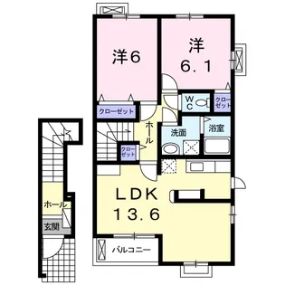 プラシード・ピアッツァ【2階】の間取り