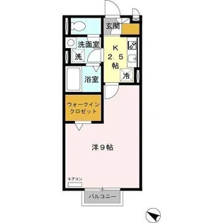 メイプルスタジオ【2階】の間取り