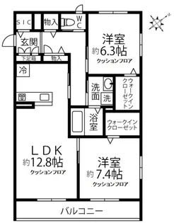 ラディーチェB【1階】の間取り