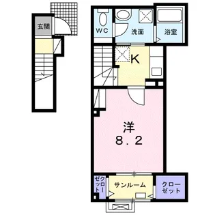 アルテミシアⅡ【2階】の間取り