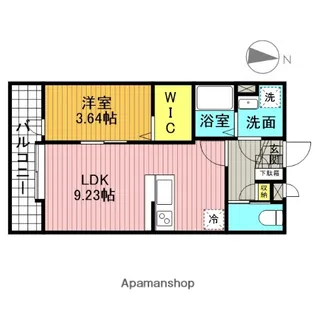 USハイムⅧ【102号室】の間取り
