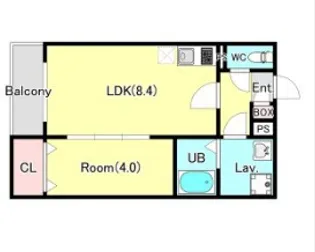 ジーメゾン見沼大和田サウス【101号室】の間取り