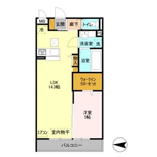 クレセント【1階】の間取り