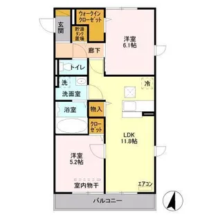 ロイヤルガーデン【1階】の間取り