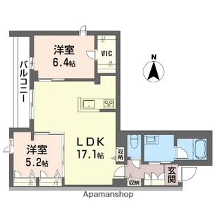 ノエル盆栽陸橋【3階】の間取り