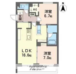 埼玉県さいたま市北区土呂町【マンション】の間取り