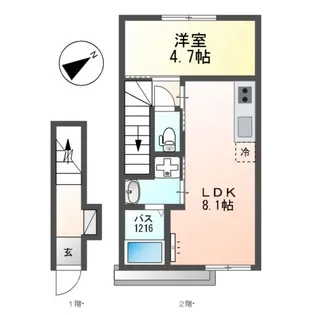 コンフォール・エメ【2階】の間取り