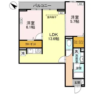 奈月ヒルズ【2階】の間取り
