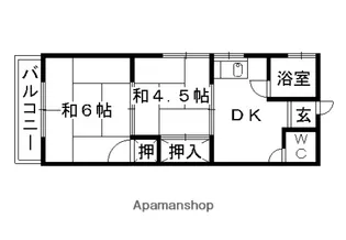 ヒロハウスA/B【B2号室】の間取り