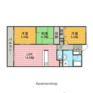 ラヴィエ大宮【402号室】の間取り