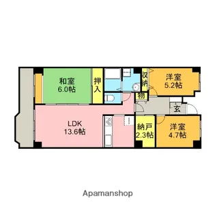 ソフィア上尾B棟【703号室】の間取り