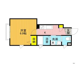 シエル・フォンティーヌ【102号室】の間取り