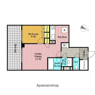 ドゥーエ大宮【7階】の間取り