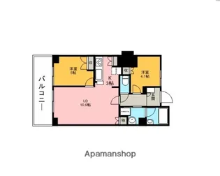 ドゥーエ大宮【12階】の間取り