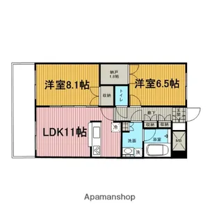 ラ・クールさいたま【1004号室】の間取り