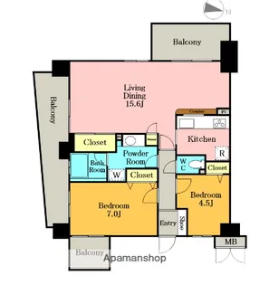 コートプラザ大宮市役所通り【502号室】の間取り