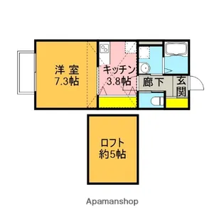 サンシャトー新都心A棟【202号室】の間取り
