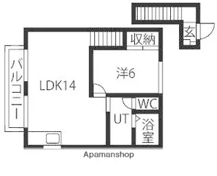 コーポ道半山 C棟【2階】の間取り