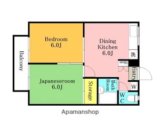 パインハイツ【1階】の間取り