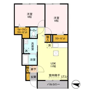 アメニティーハウス Ⅱ【1階】の間取り