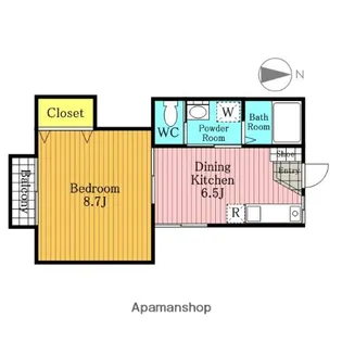 フローラ・花俣【202号室】の間取り
