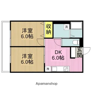 サンハウス【201号室】の間取り