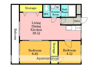 埼玉県さいたま市浦和区上木崎7丁目【マンション】の間取り