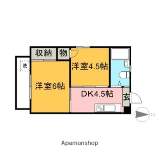 白亜荘【201号室】の間取り