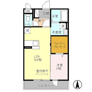 トレビナ与野本町【3階】の間取り