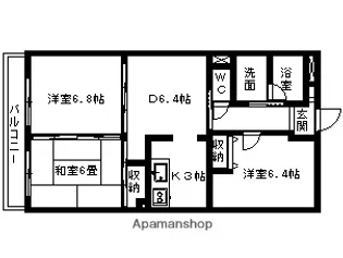 埼玉県さいたま市中央区上峰2丁目【マンション】の間取り