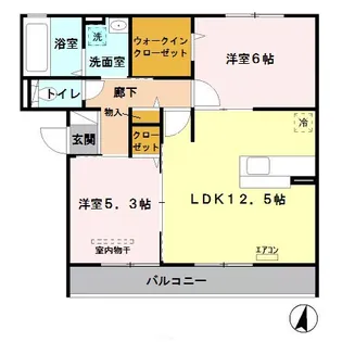 ディアコート Ⅱ【3階】の間取り