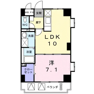 カーサ ヴェンティ【7階】の間取り