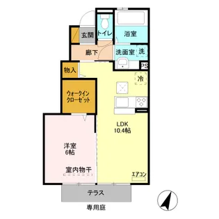 エーデルハイム E【1階】の間取り