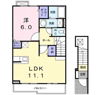 プリムローズ【2階】の間取り