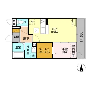 プレシャスガーネット【1階】の間取り