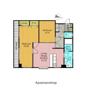 第73プレジデント吉敷【6階】の間取り