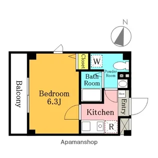 メゾンドシュシュ【401号室】の間取り