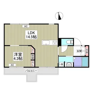 エトワール大成町【4階】の間取り