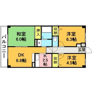 アビターレオオミヤ【4階】の間取り