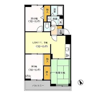 ヴァンベール神山 Ⅱ【3階】の間取り