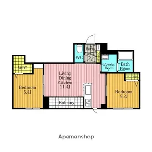 アムール街道Ⅱ【2階】の間取り