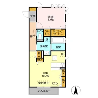 ハイムラフォーレ Ⅲ【1階】の間取り