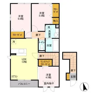 メゾンエスポワール Ⅲ【2階】の間取り