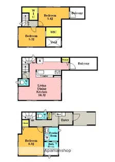 埼玉県さいたま市浦和区上木崎8丁目【一戸建】の間取り