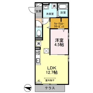 レジデンス上小A【2階】の間取り