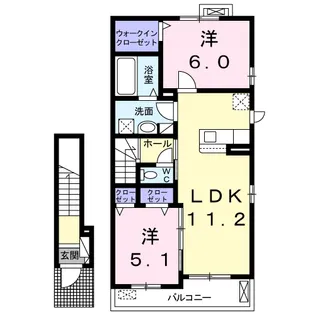 グラシア【2階】の間取り