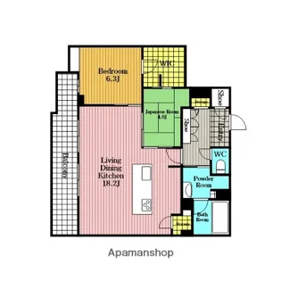 ナンバーアンフィニ【1階】の間取り