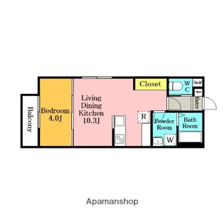 ルヴェール【201号室】の間取り