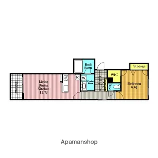 オルバーノ北浦和公園【102号室】の間取り