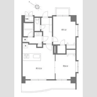 アイビーテラス【6階】の間取り